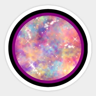 Purple glitter galaxy design Sticker